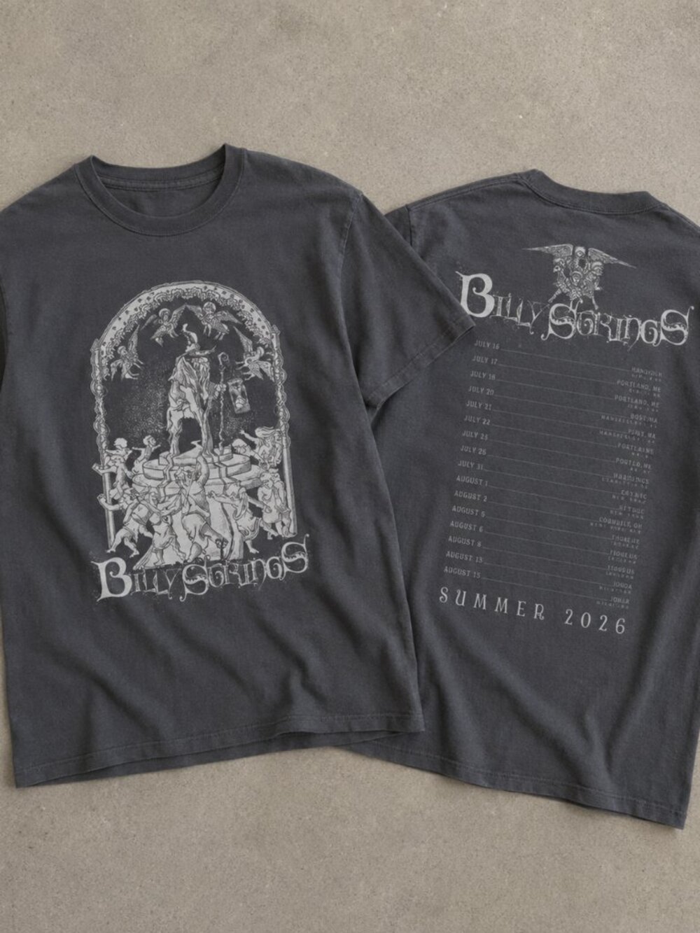 Billy STrings Summer Tour 2026 Father Time Double Sided T-Shirt